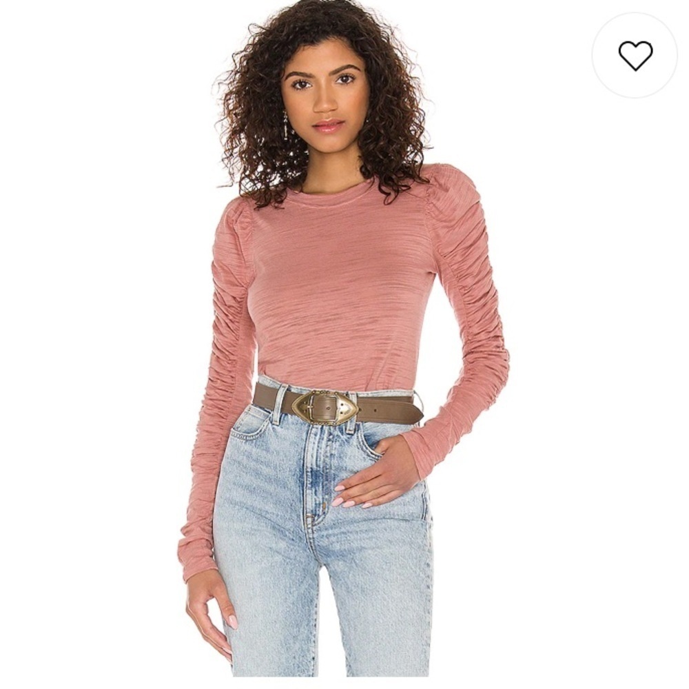 NWT Free People Pink Long Sleeve Tee Large
